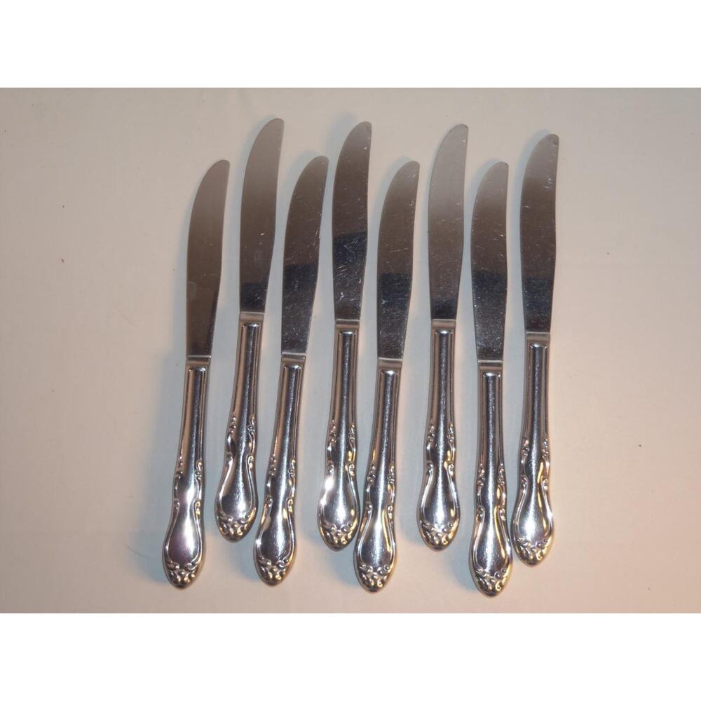 8 Modern Hollow Dinner Knives Homestead Simeon & George H Rogers Co -0515S14